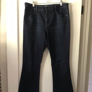 Mossiml Super Dark Denim Flare Jeans